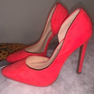 Orangey red heels